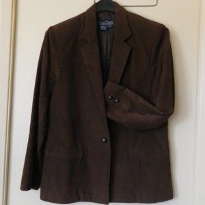 Women's Summerfield dark brown corderoy blazer 10